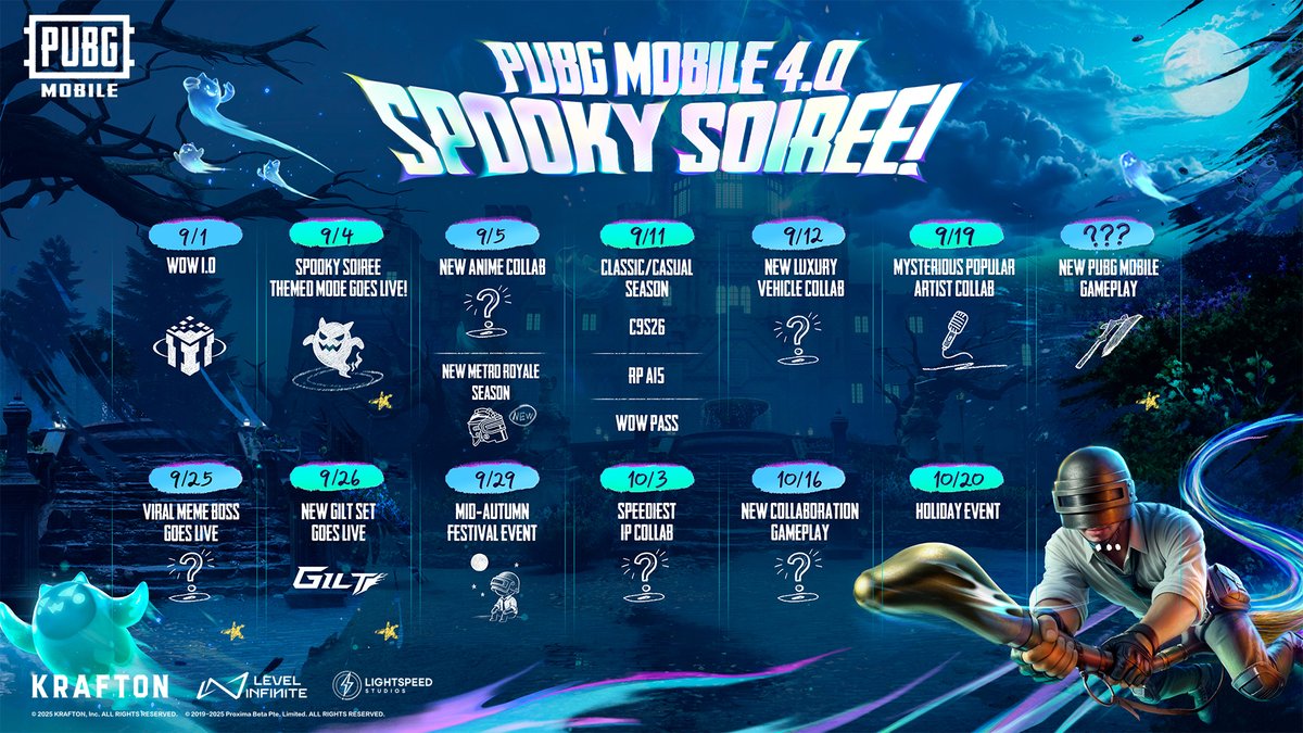 PUBG MOBILE 4.0"幽灵派对"来袭！九十月活动日历抢先看_图1