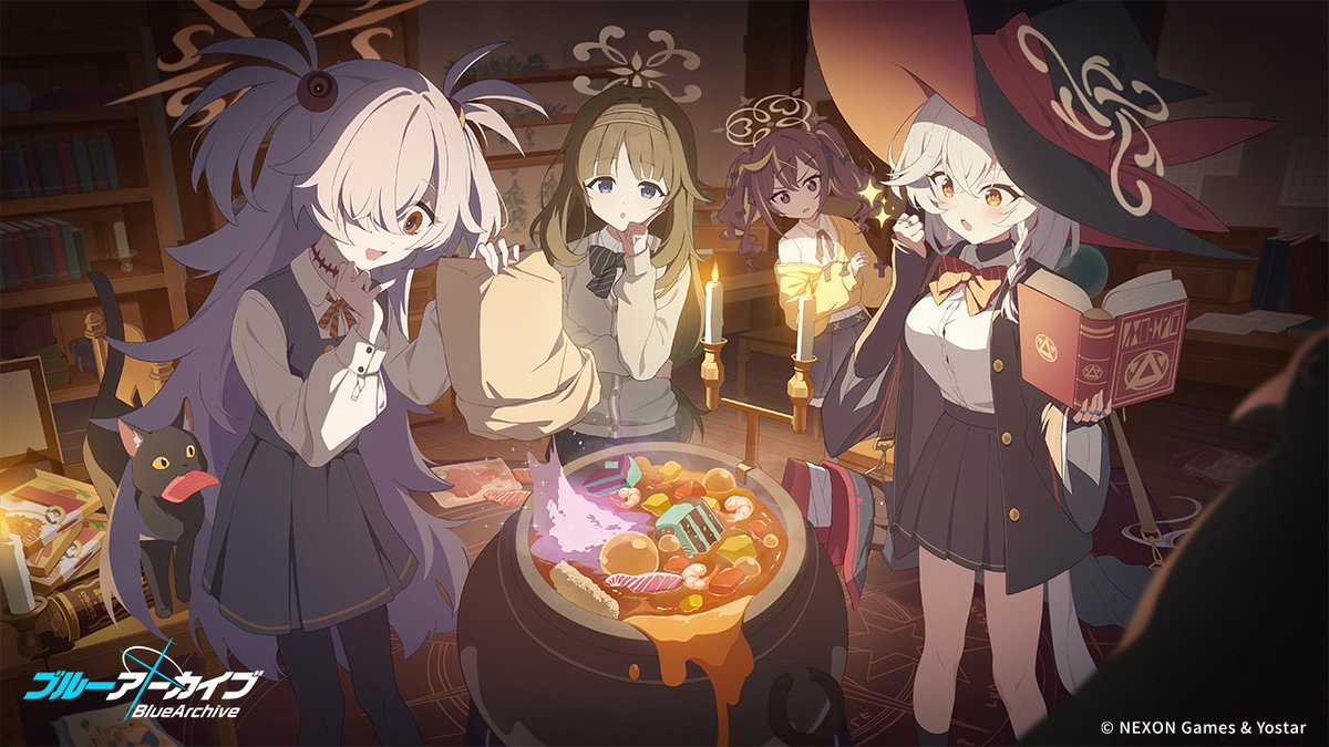 【庆祝插画】蓝色档案：奥卡尔特研究会的厨房欢乐时光_图1