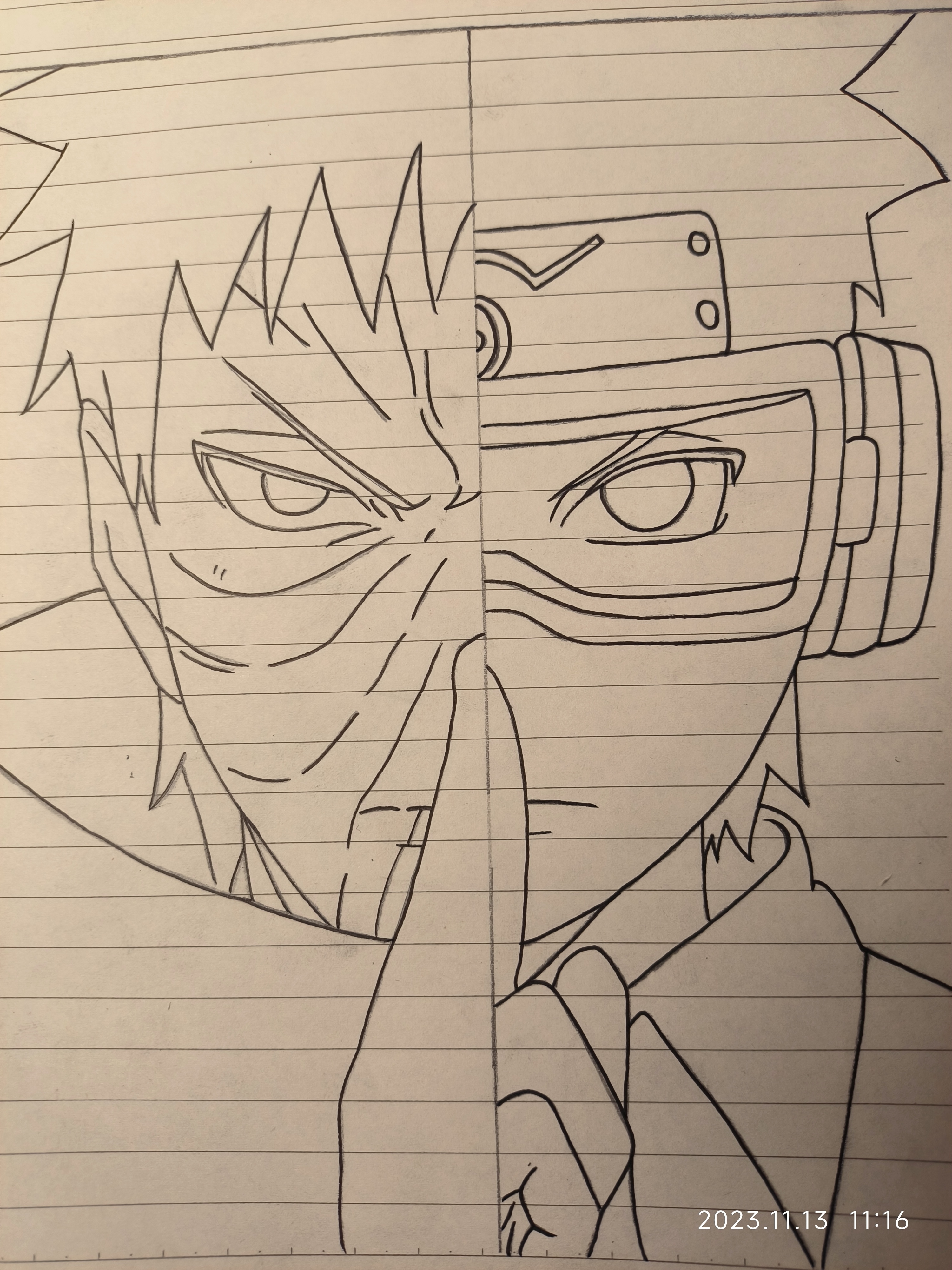 手绘～破面带土/少年带土_图2