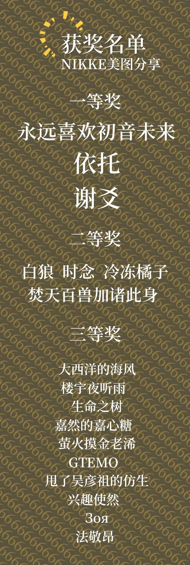 《NIKKE美图分享活动》获奖结果公示_图1