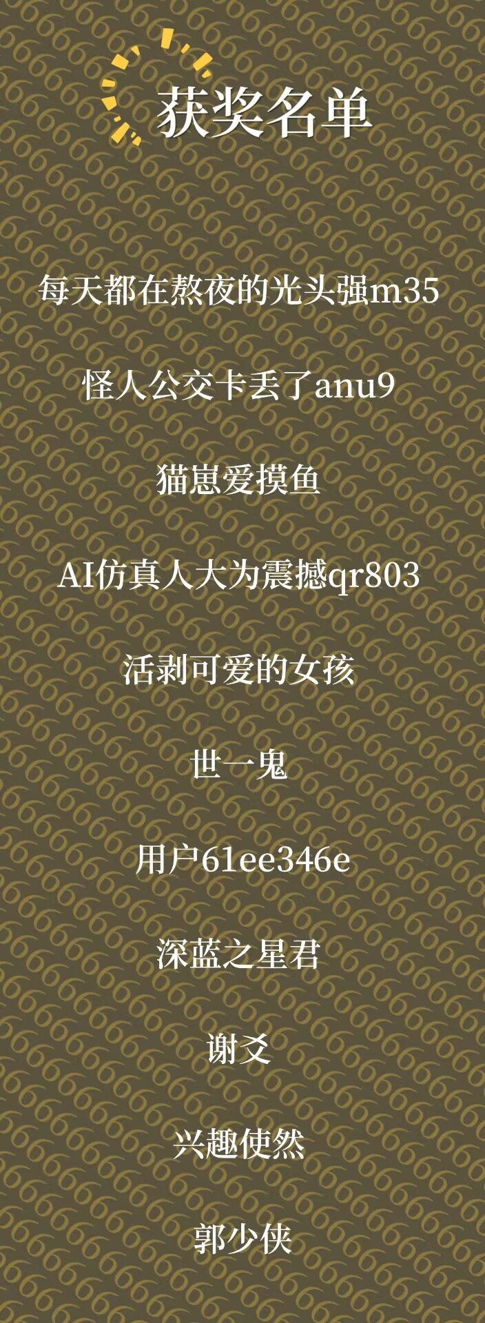 参与“超绝泳装评论大赛”获奖名单_图1