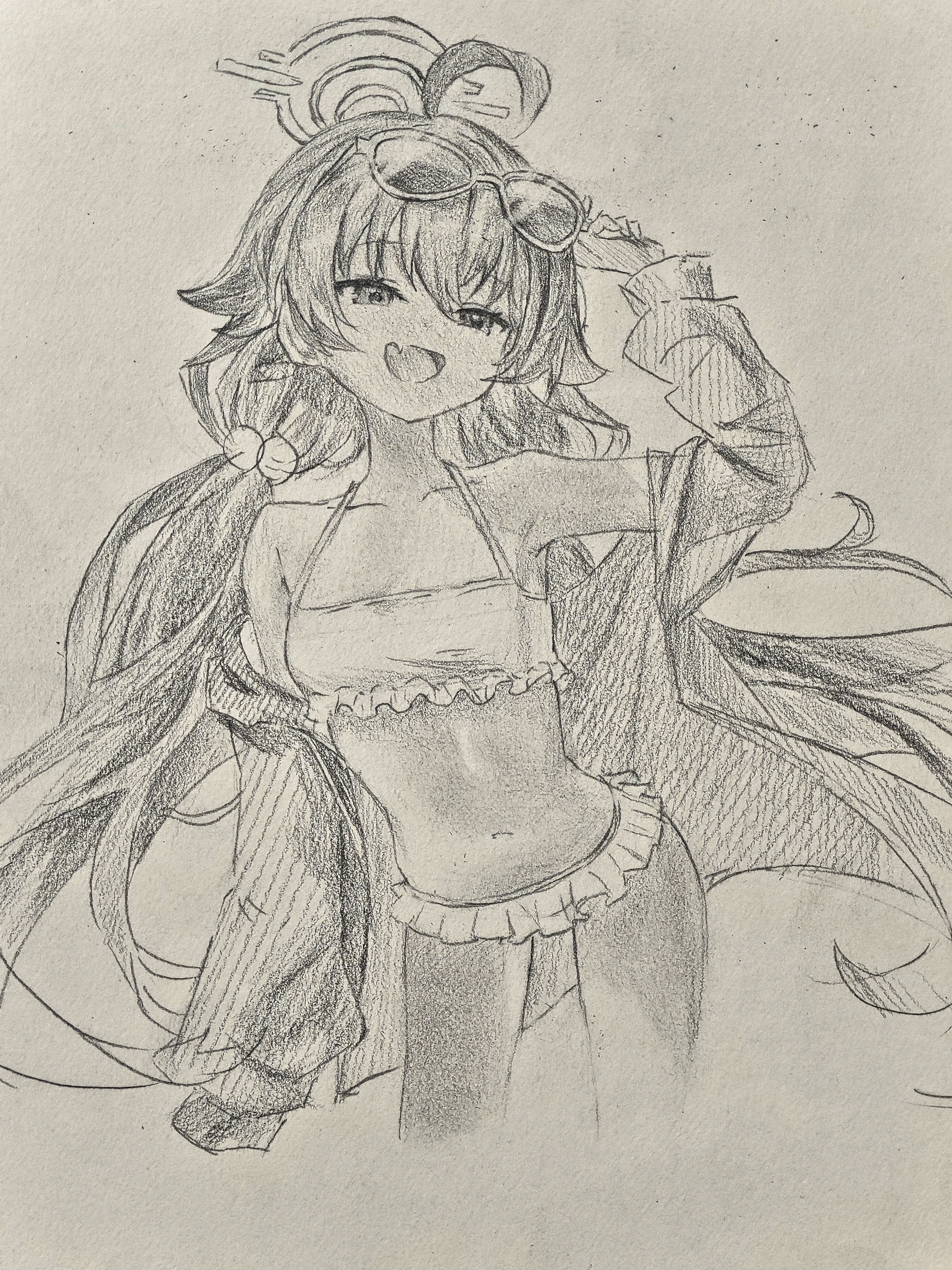 今天摹的星野，正在研究彩铅，给点建议吧_图1