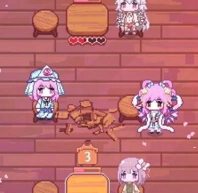 这位幽幽子小姐桌子都被砸了怎么还不走_图1