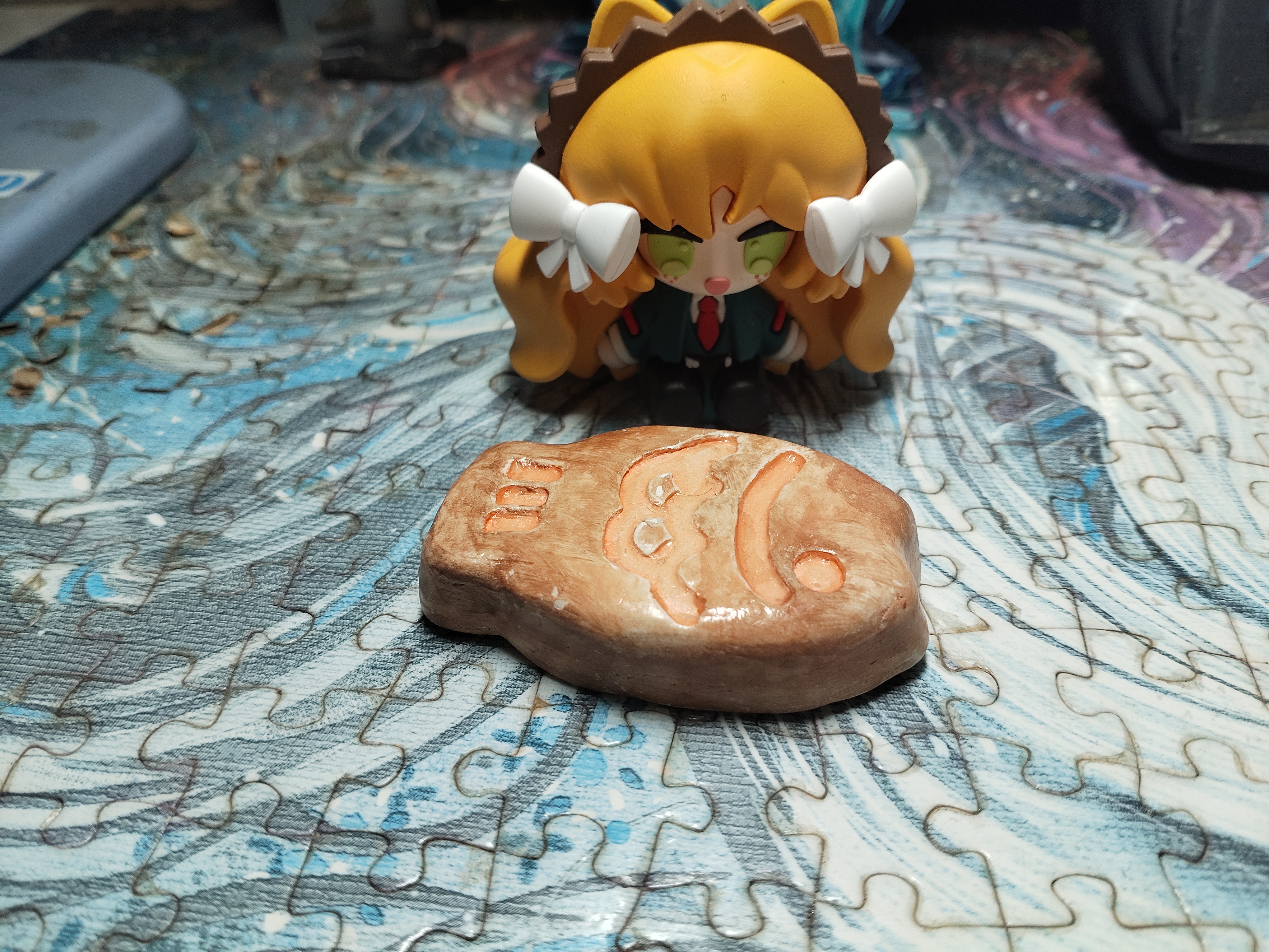 炫耀一下谷子。做了一个小鱼干给玛玛吃。（做大了其实更像是坐骑😥。）_图2