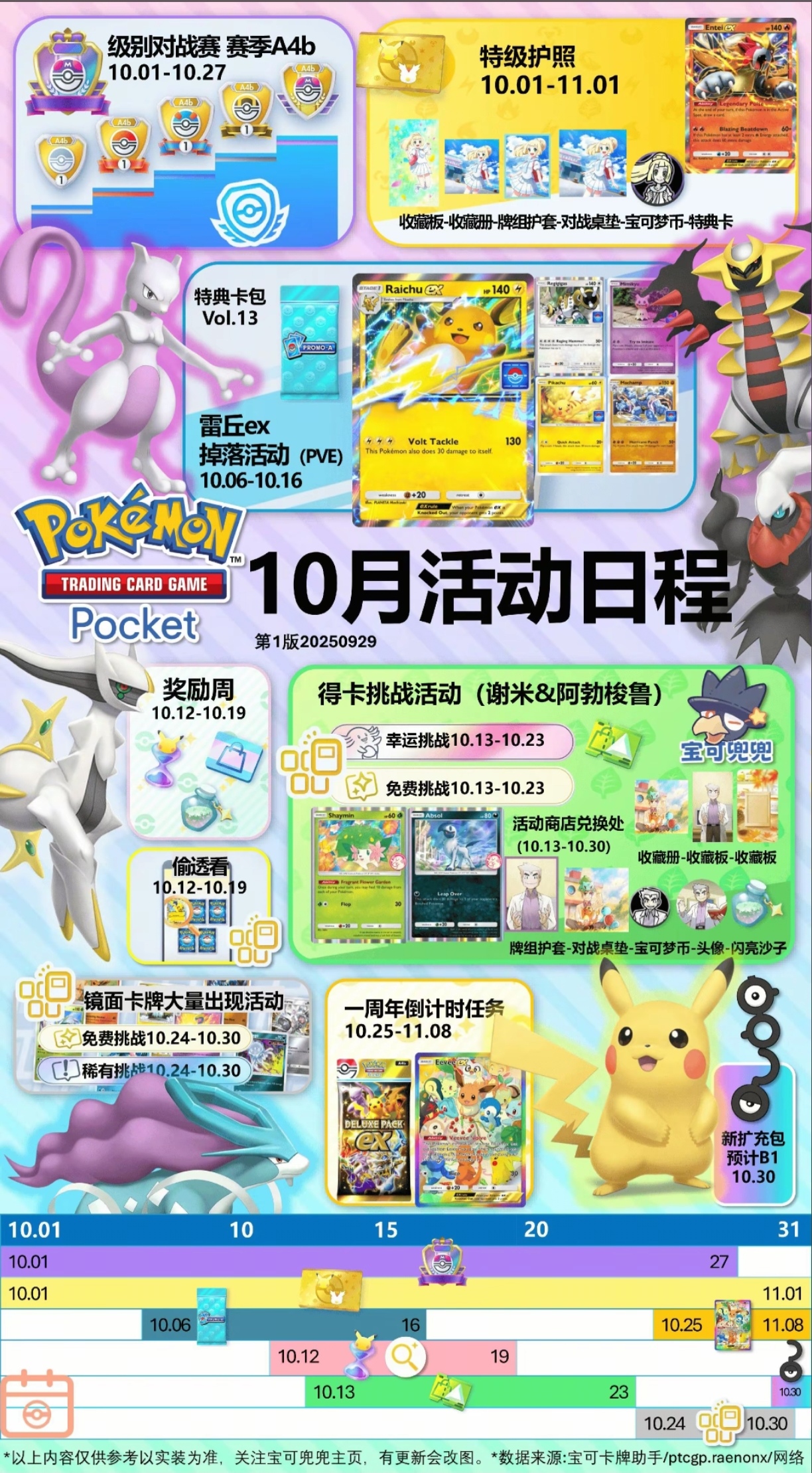 PTCG Pocket10月活动日程攻略_图1