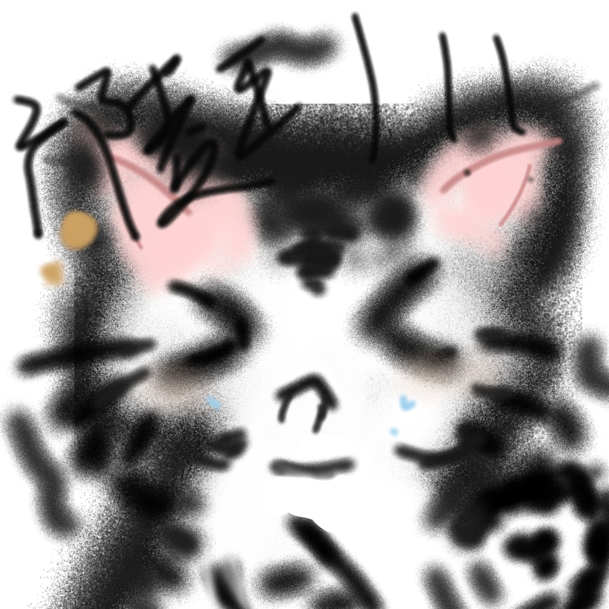 画人一半去画猫了_图1