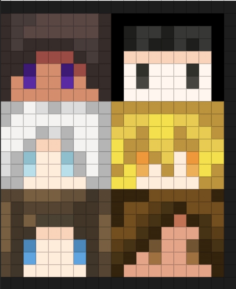 边狱巴士十二罪人杯垫拼豆图纸_图3