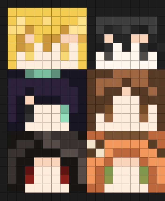 边狱巴士十二罪人杯垫拼豆图纸_图3