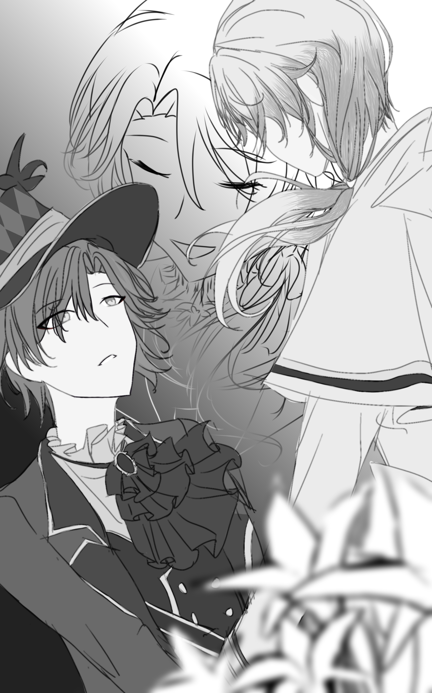 黑白百合。_图2