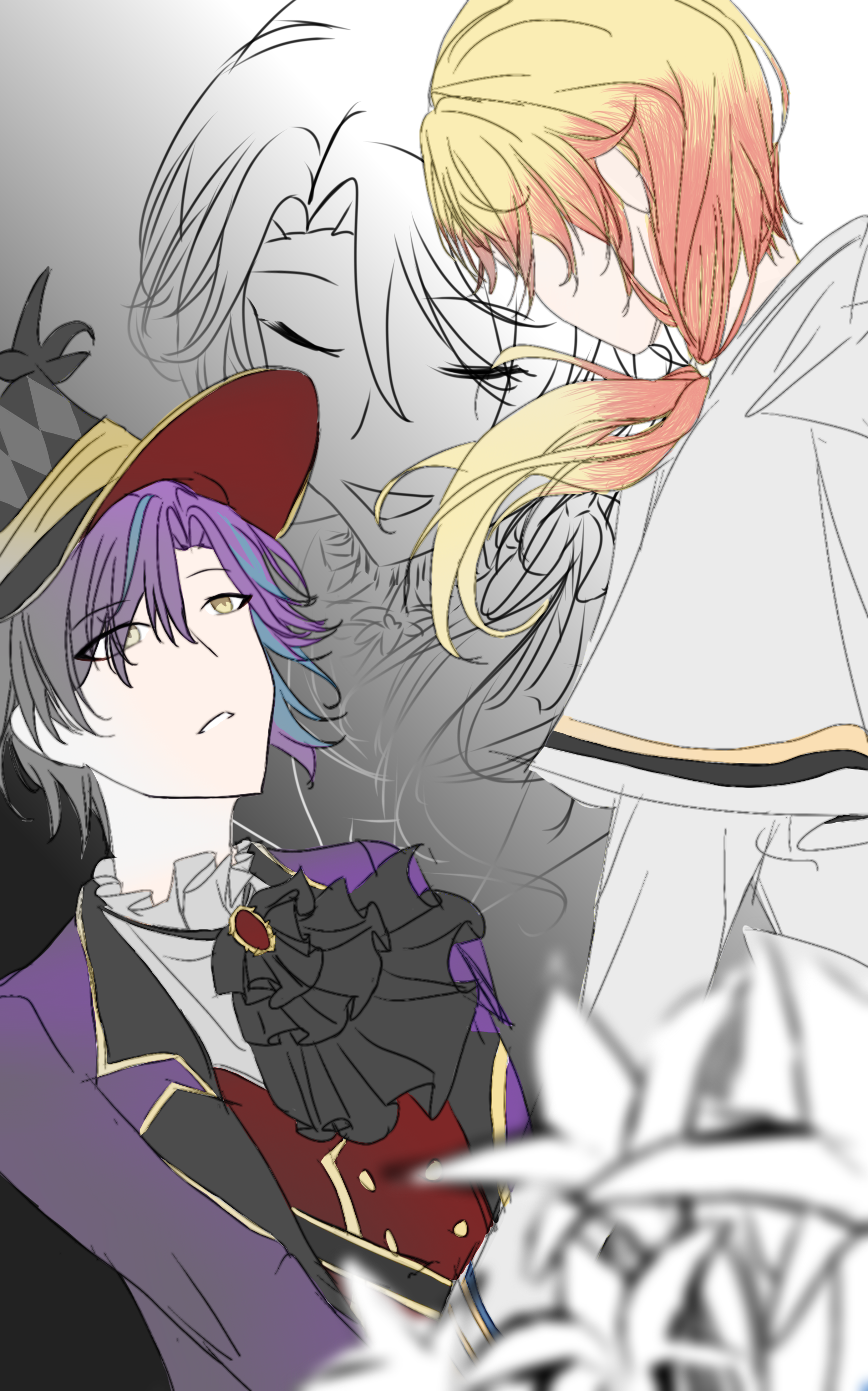 黑白百合。_图2