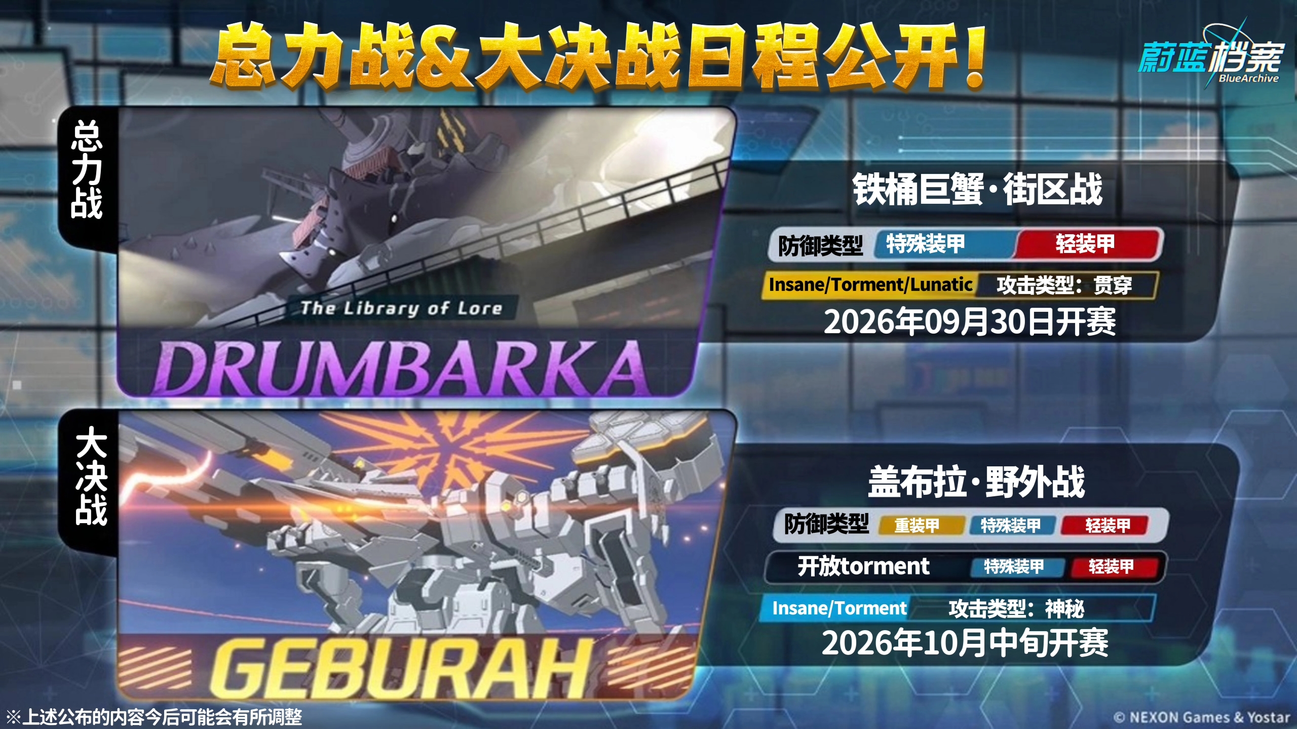 【活动】总力战&大决战开赛日程公开_图1