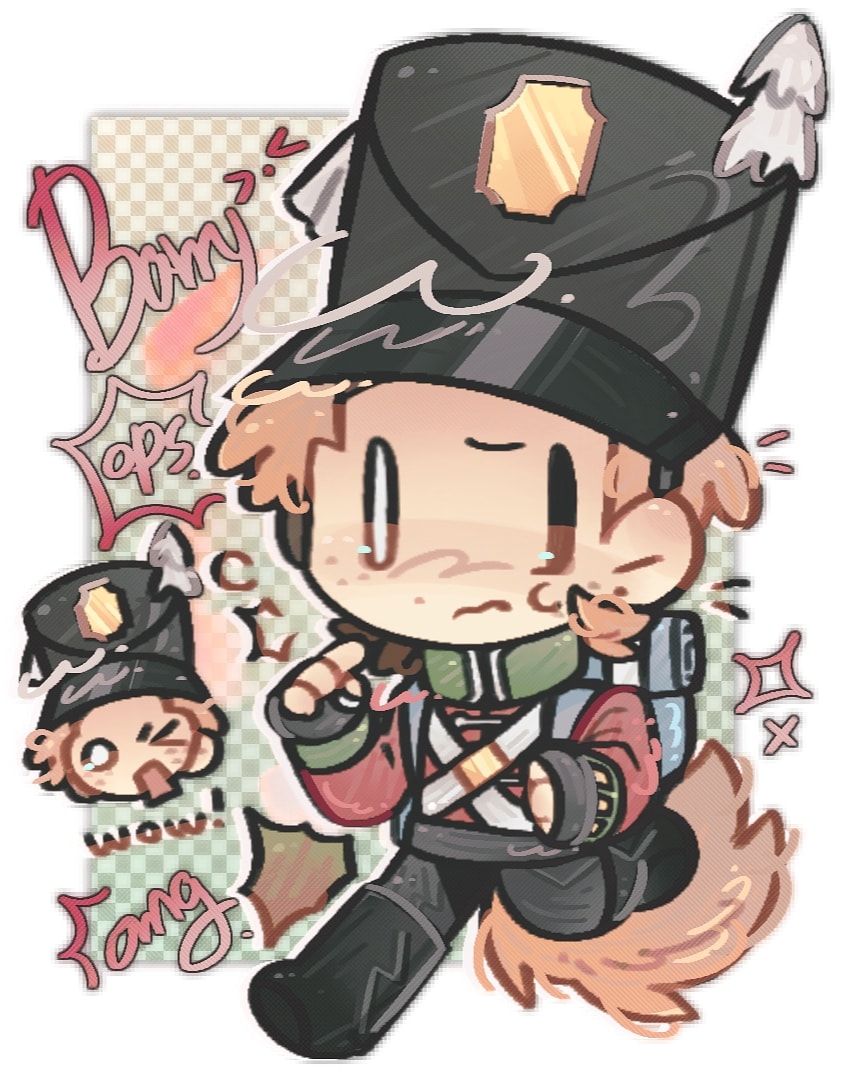 画的关于黑火药的作品 (作品是之前的 我搬了过来 所以说画风差距有些大_图3