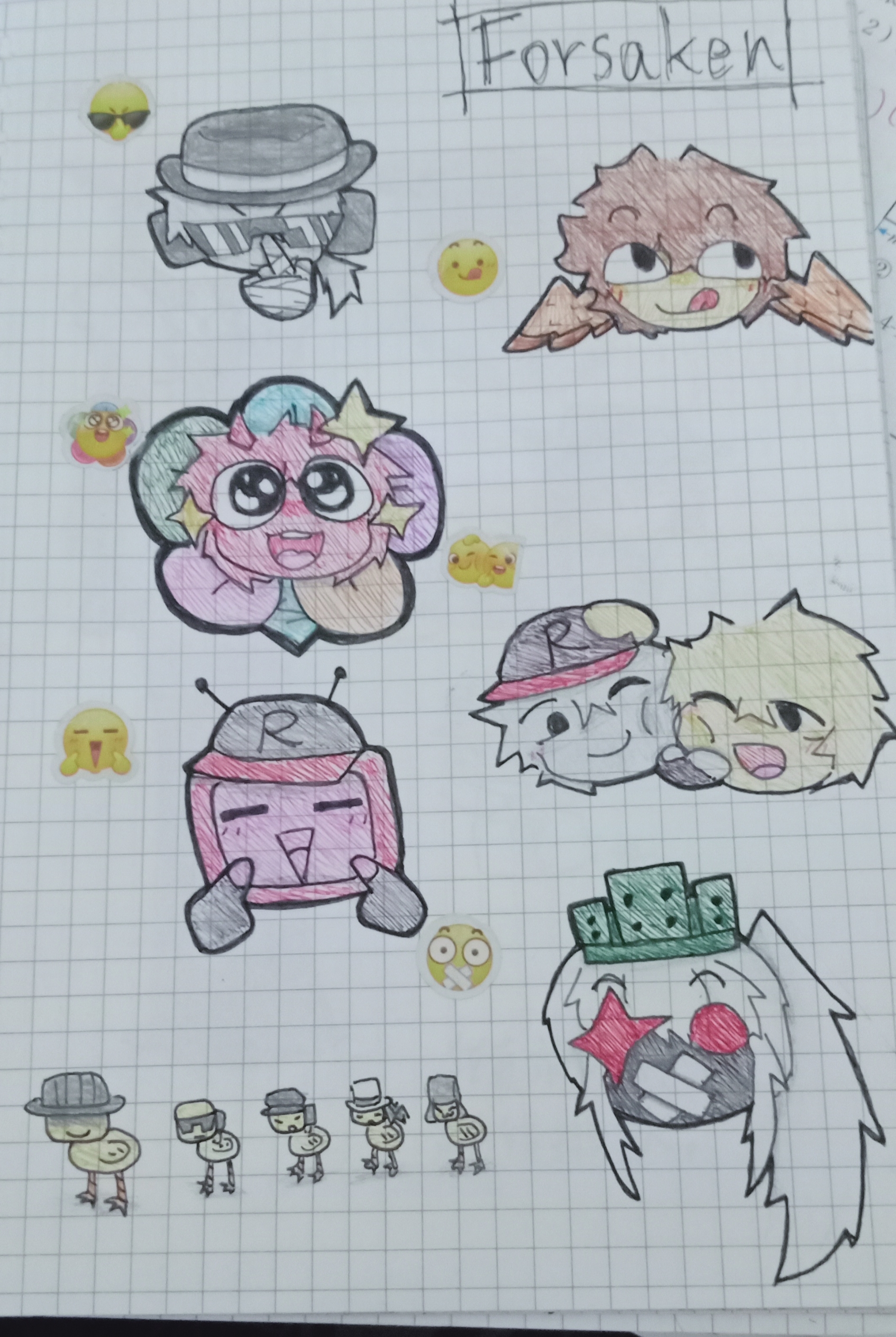 照着旁边表情包画的 _图1