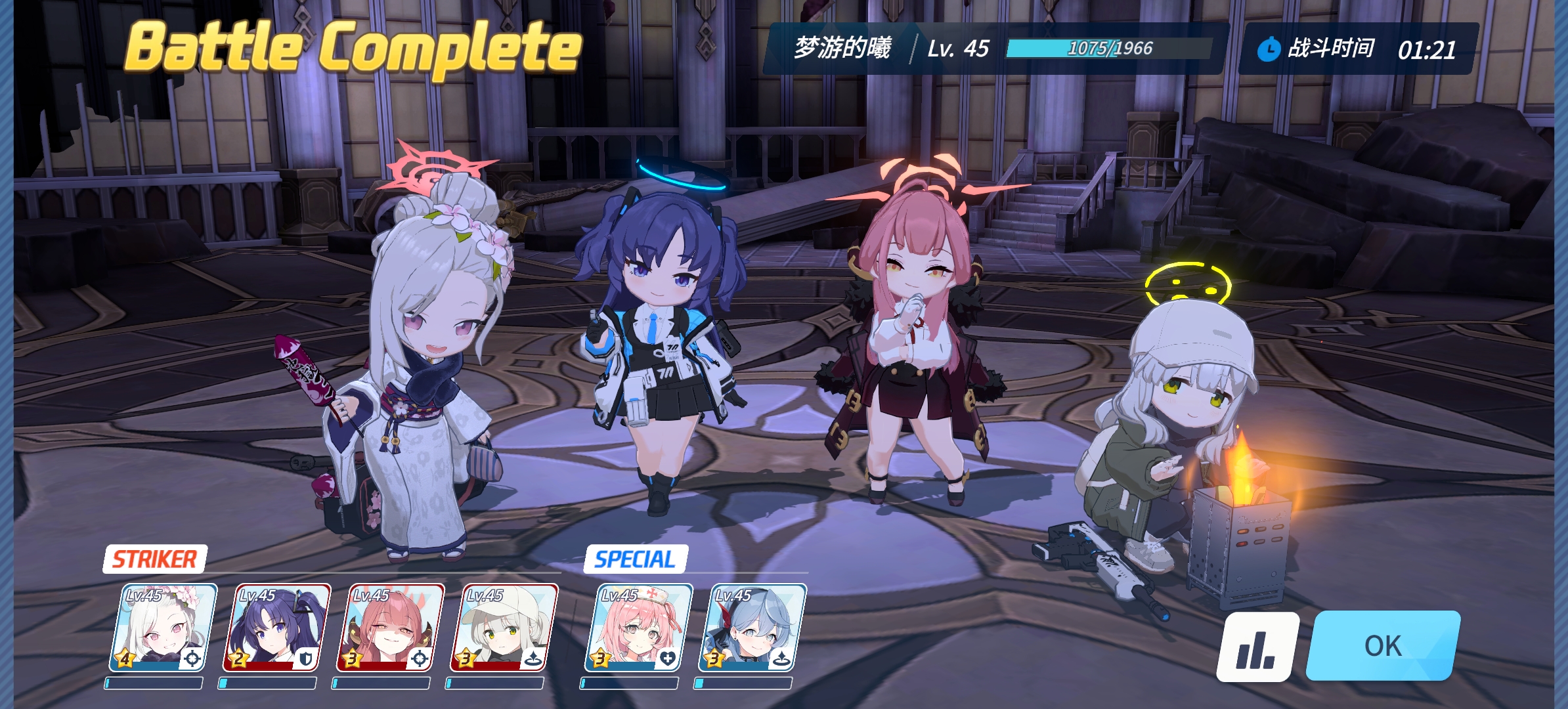 又一次踹死主教，这次没梓只有阿露伤害不太够，但有春无月清小怪状态也没掉太多_图1