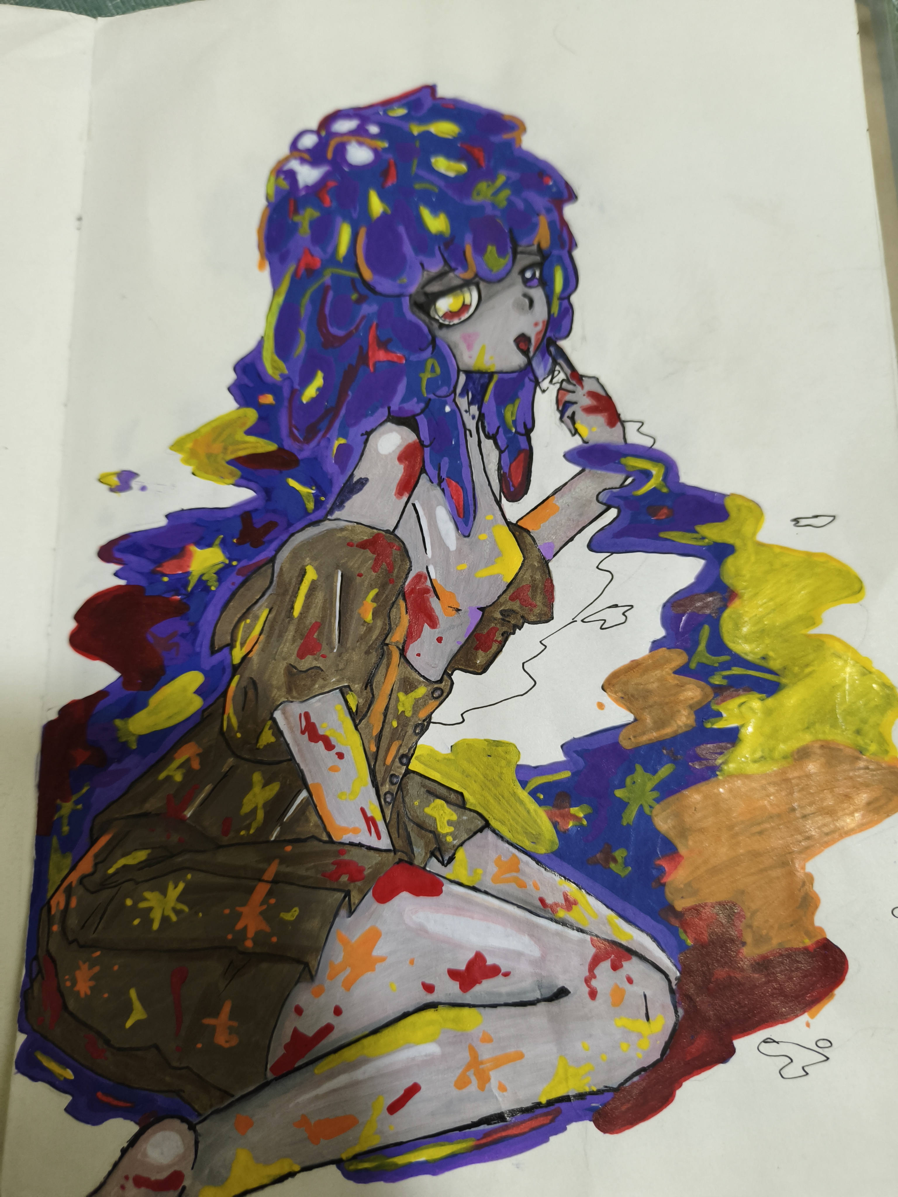 调色板小姐也是上完色了好吧_图1