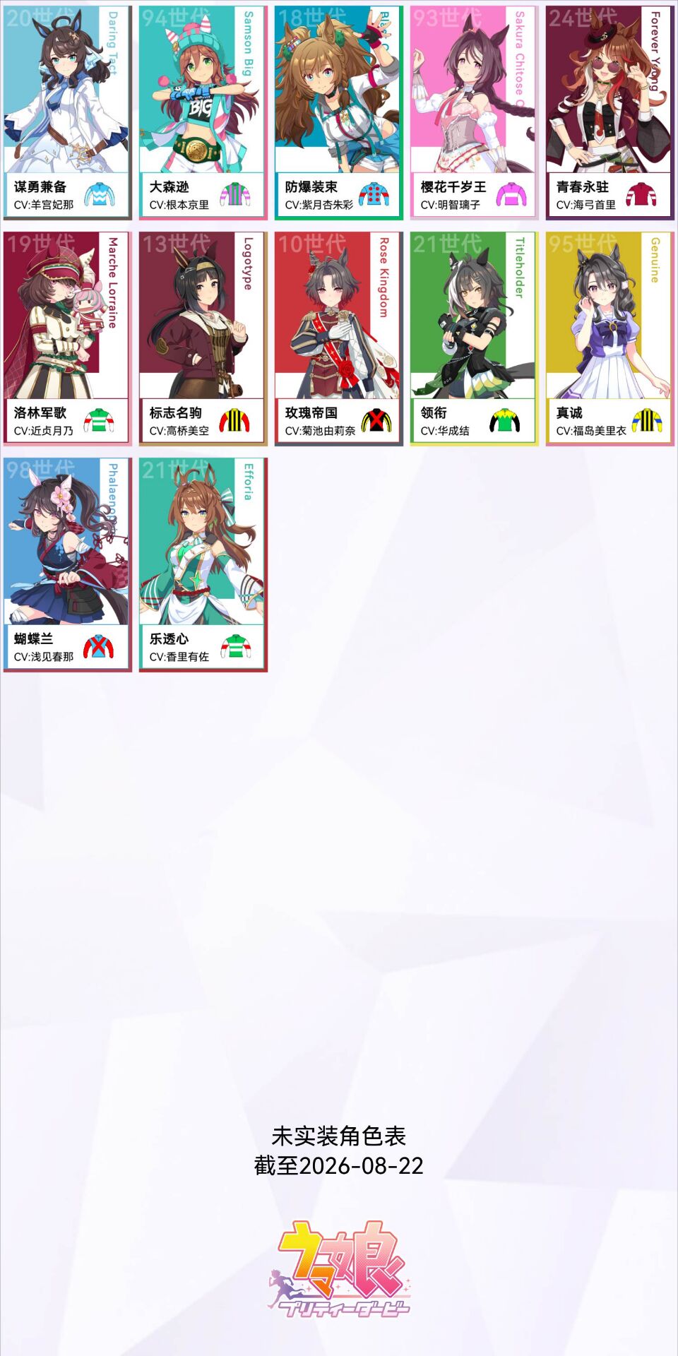 未实装马娘一览_图1