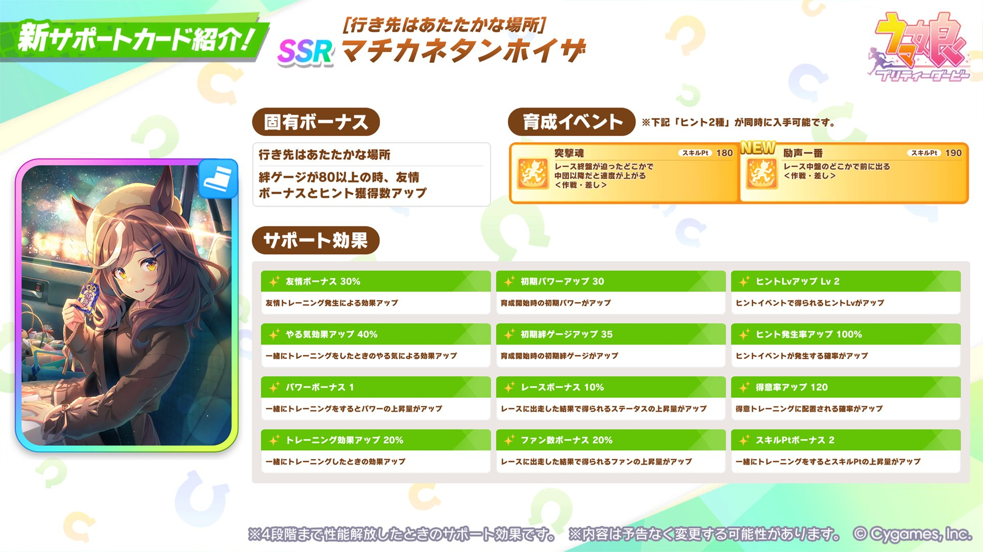 9.11新马娘池蝴蝶兰 支援卡预告_图3